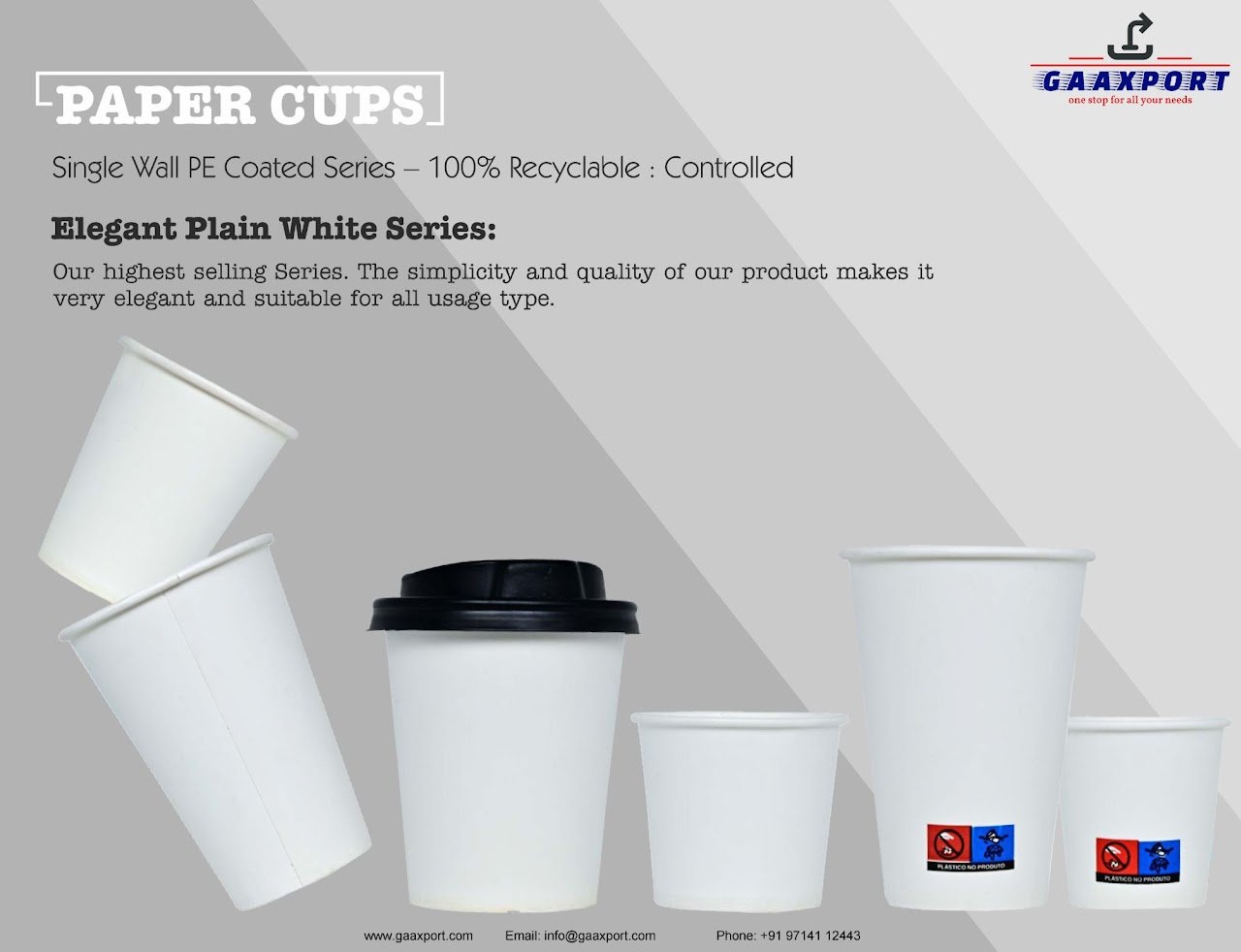 Paper Cups(Elegant Plain White Series)